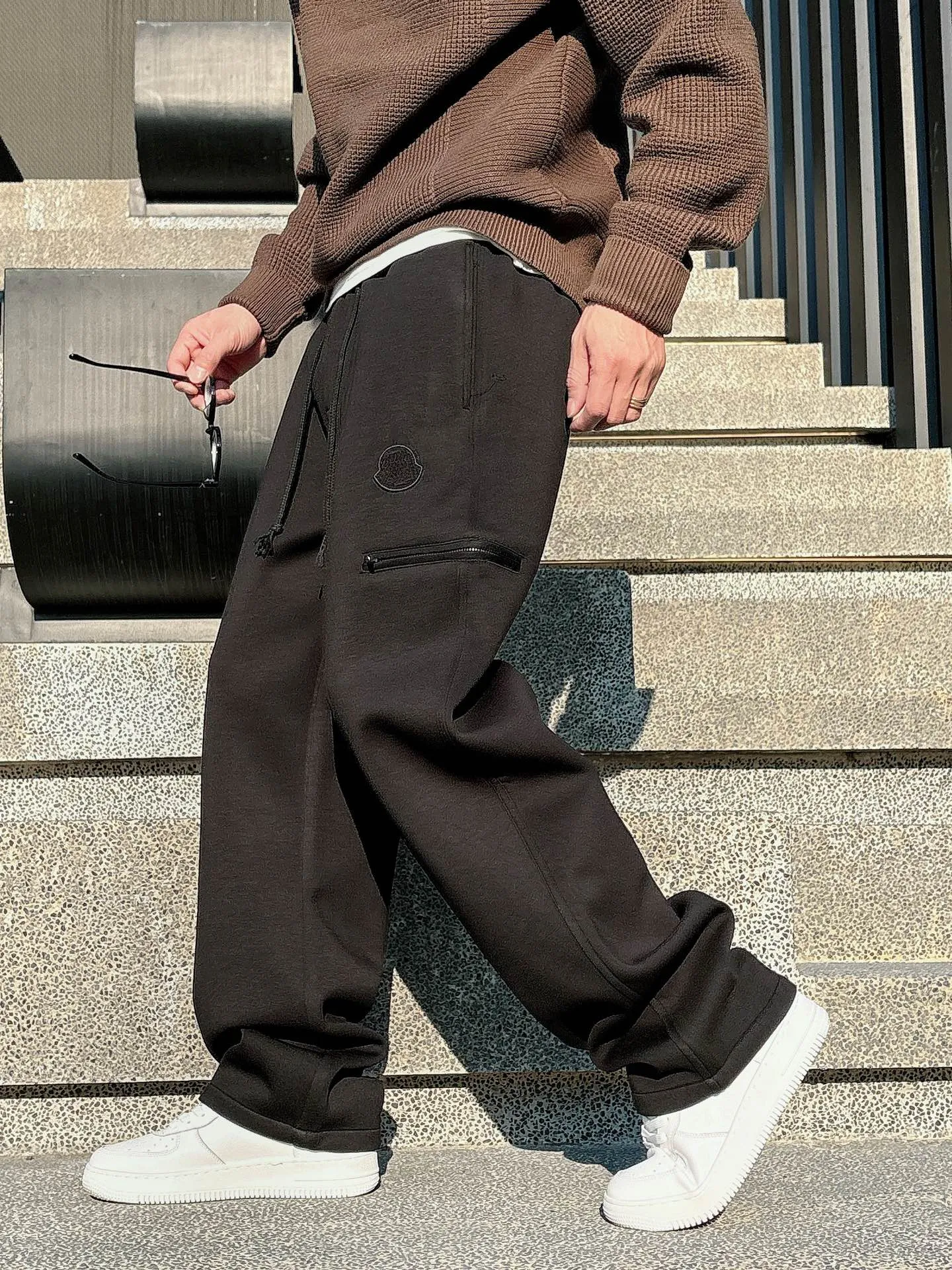 P320 2025 autumn and winter new casual pants 🆕Heavy scimitar pants Color: black and gray Size: M-4XL